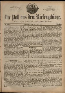 Die Post aus dem Riesengebirge, 1886, nr 163