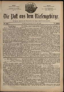 Die Post aus dem Riesengebirge, 1886, nr 164