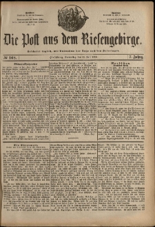 Die Post aus dem Riesengebirge, 1886, nr 168