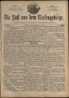 Die Post aus dem Riesengebirge, 1886, nr 171