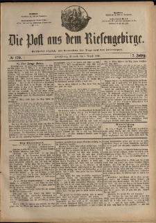 Die Post aus dem Riesengebirge, 1886, nr 179