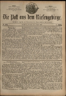 Die Post aus dem Riesengebirge, 1886, nr 185