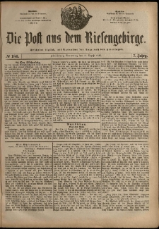 Die Post aus dem Riesengebirge, 1886, nr 186