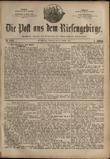 Die Post aus dem Riesengebirge, 1886, nr 189
