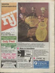 Nowiny Jeleniogórskie : tygodnik społeczny, R. 36, 1994, nr 22 (1777)