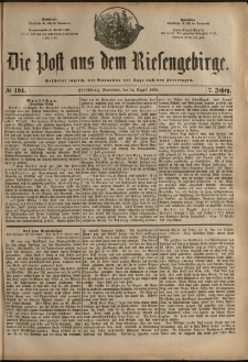 Die Post aus dem Riesengebirge, 1886, nr 194