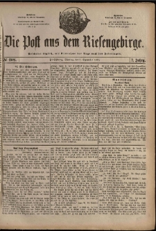 Die Post aus dem Riesengebirge, 1886, nr 208