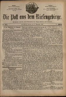 Die Post aus dem Riesengebirge, 1886, nr 213