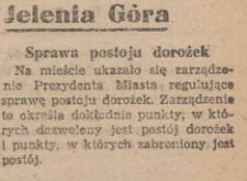 Jelenia Góra. Sprawa postoju dorożek