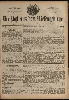 Die Post aus dem Riesengebirge, 1886, nr 251