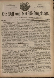 Die Post aus dem Riesengebirge, 1886, nr 261