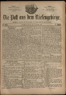 Die Post aus dem Riesengebirge, 1886, nr 268