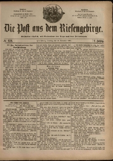 Die Post aus dem Riesengebirge, 1886, nr 273