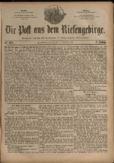 Die Post aus dem Riesengebirge, 1886, nr 274