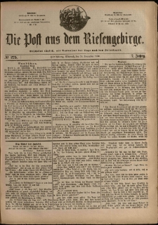 Die Post aus dem Riesengebirge, 1886, nr 275