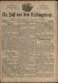 Die Post aus dem Riesengebirge, 1886, nr 276