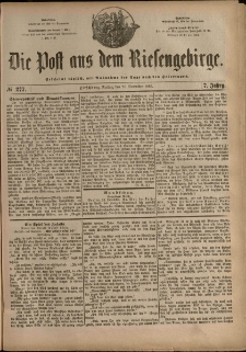 Die Post aus dem Riesengebirge, 1886, nr 277