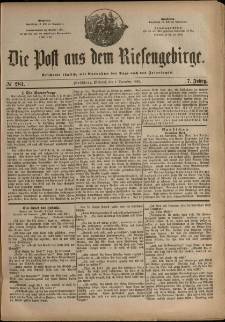 Die Post aus dem Riesengebirge, 1886, nr 281