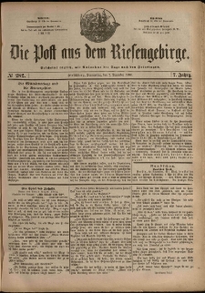 Die Post aus dem Riesengebirge, 1886, nr 282