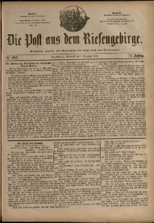 Die Post aus dem Riesengebirge, 1886, nr 287