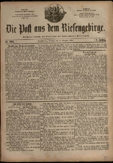 Die Post aus dem Riesengebirge, 1886, nr 291