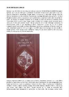 De re metallica libri XII [Dokument elektroniczny]