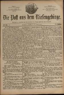 Die Post aus dem Riesengebirge, 1887, nr 19