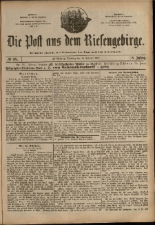 Die Post aus dem Riesengebirge, 1887, nr 38