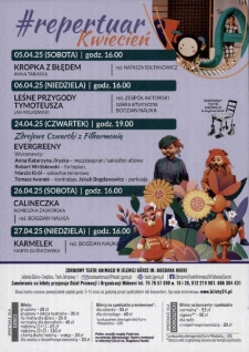Repertuar Marzec/Kwiecień - ulotka [Dokument życia społecznego]