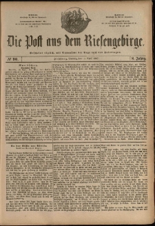 Die Post aus dem Riesengebirge, 1887, nr 90