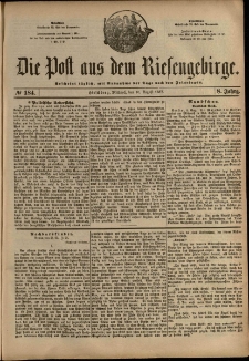 Die Post aus dem Riesengebirge, 1887, nr 184