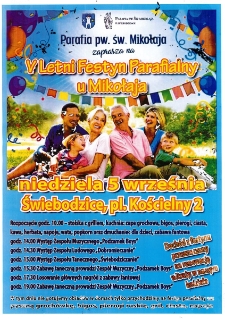 V letni festiwal parafialny u Mikołaja - plakat [Dokument życia społecznego]