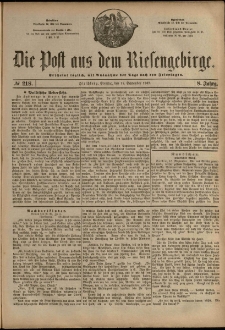 Die Post aus dem Riesengebirge, 1887, nr 218