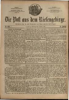 Die Post aus dem Riesengebirge, 1887, nr 231