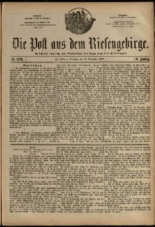 Die Post aus dem Riesengebirge, 1887, nr 279