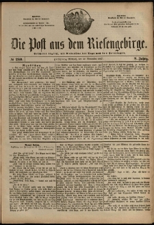 Die Post aus dem Riesengebirge, 1887, nr 280