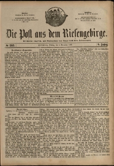 Die Post aus dem Riesengebirge, 1887, nr 282
