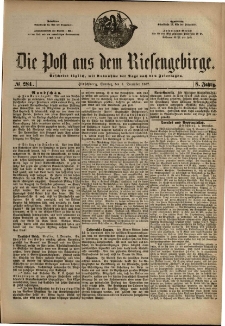 Die Post aus dem Riesengebirge, 1887, nr 284