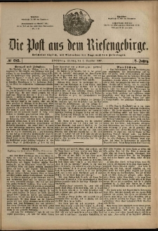 Die Post aus dem Riesengebirge, 1887, nr 285
