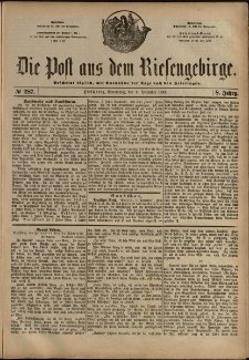 Die Post aus dem Riesengebirge, 1887, nr 287