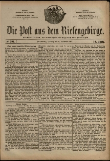 Die Post aus dem Riesengebirge, 1887, nr 291