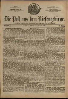 Die Post aus dem Riesengebirge, 1887, nr 292
