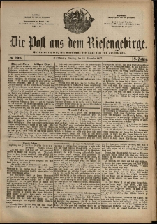 Die Post aus dem Riesengebirge, 1887, nr 296