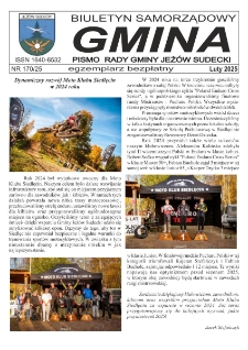 Gmina : biuletyn samorządowy : pismo Rady Gminy Jeżów Sudecki, 2025, nr 170
