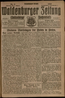 Waldenburger Zeitung, Jg. 65, 1919, nr 4