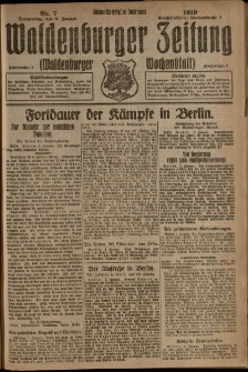 Waldenburger Zeitung, Jg. 65, 1919, nr 7