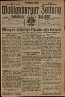 Waldenburger Zeitung, Jg. 65, 1919, nr 8
