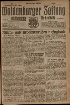 Waldenburger Zeitung, Jg. 65, 1919, nr 9