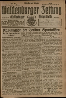Waldenburger Zeitung, Jg. 65, 1919, nr 11