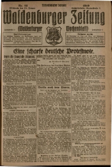 Waldenburger Zeitung, Jg. 65, 1919, nr 12